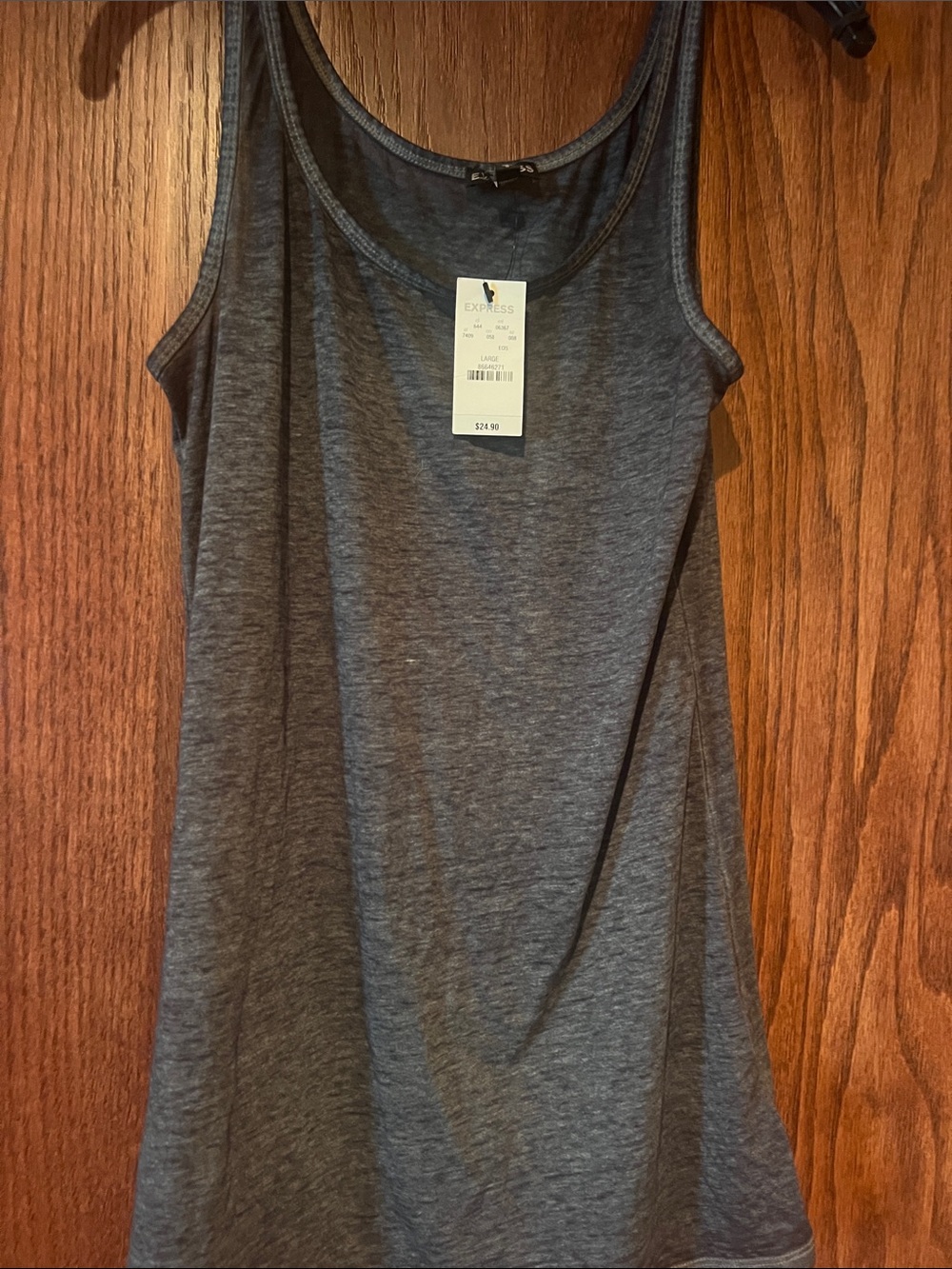 Express Women's Charcoal Gray Scoop Neck Tank